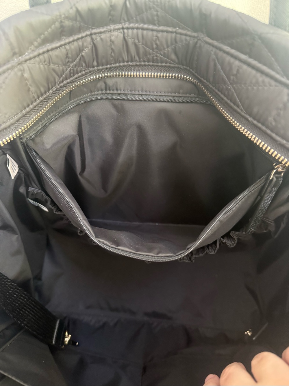 kate spade Black Quilted Diaper Tote Bag with changing pad - Picture 9 of 12